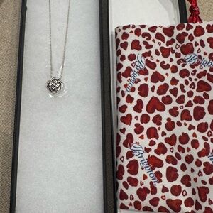 Brighton Silver Celtic Knot Necklace with Small Crystal